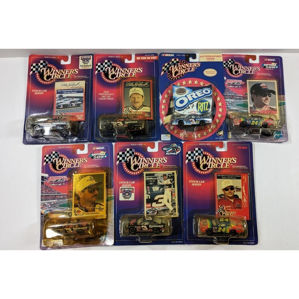 Winners Circle 1:64 LOT OF 7 Die Cast Cars DALE EARNHARDT & JEFF GORDON